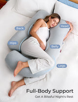 U Shaped Cooling Fabric Pregnancy Pillow