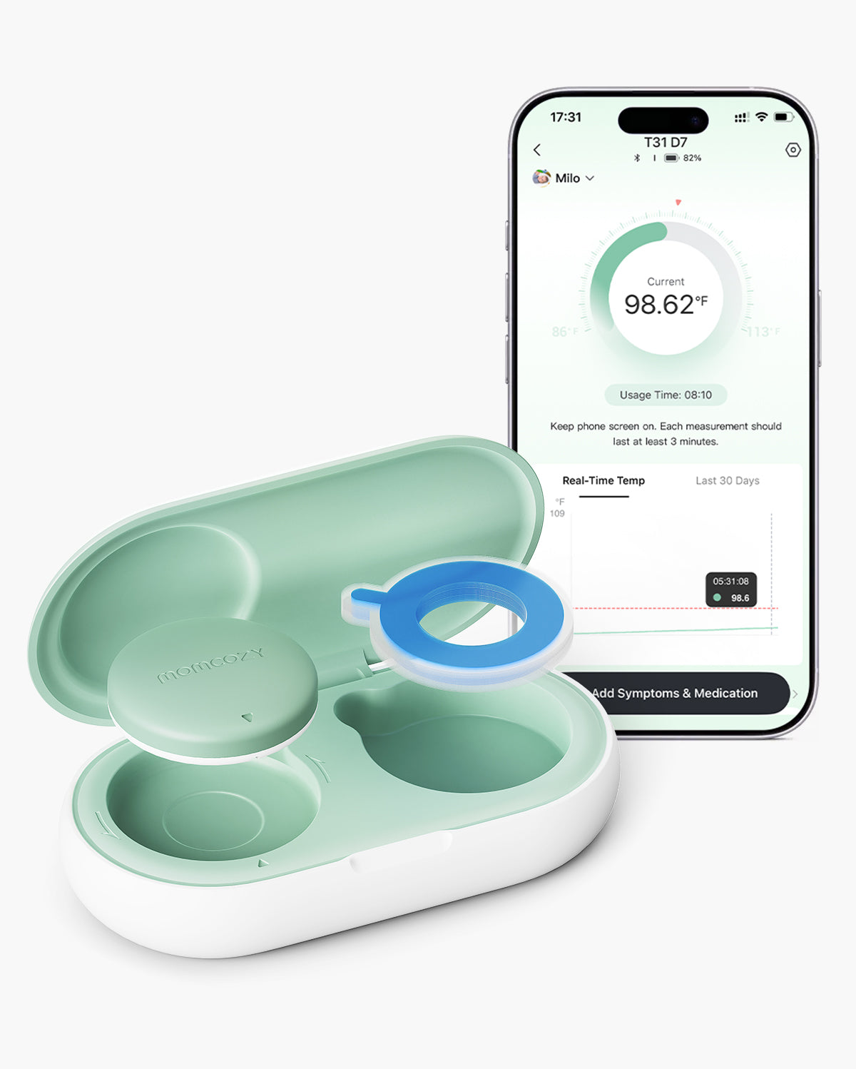 Momcozy Smart Baby Thermometer – Medical-Grade Accuracy & Real-Time App Monitoring