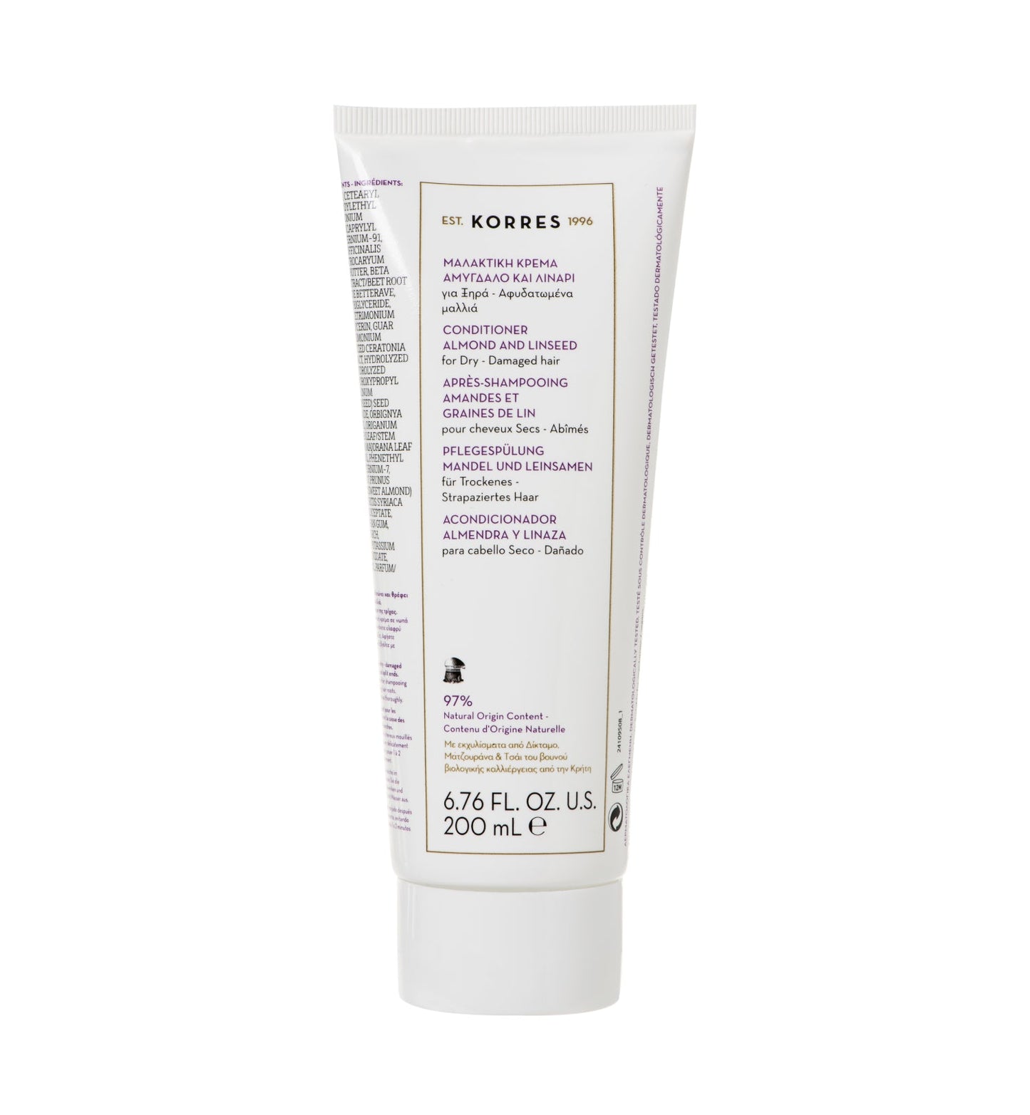 Almond + Linseed Conditioner for Dry/Damaged Hair 200ml