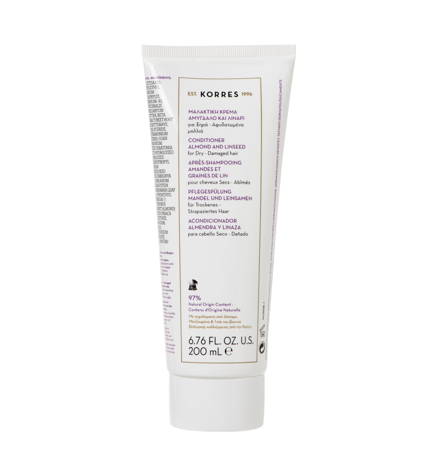 Almond + Linseed Conditioner for Dry/Damaged Hair 200ml