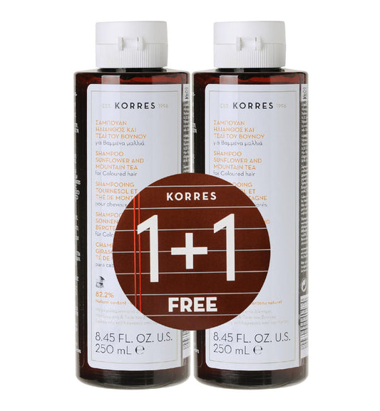 Sunflower + Mountain Tea Shampoo for Coloured Hair 1+1 Set