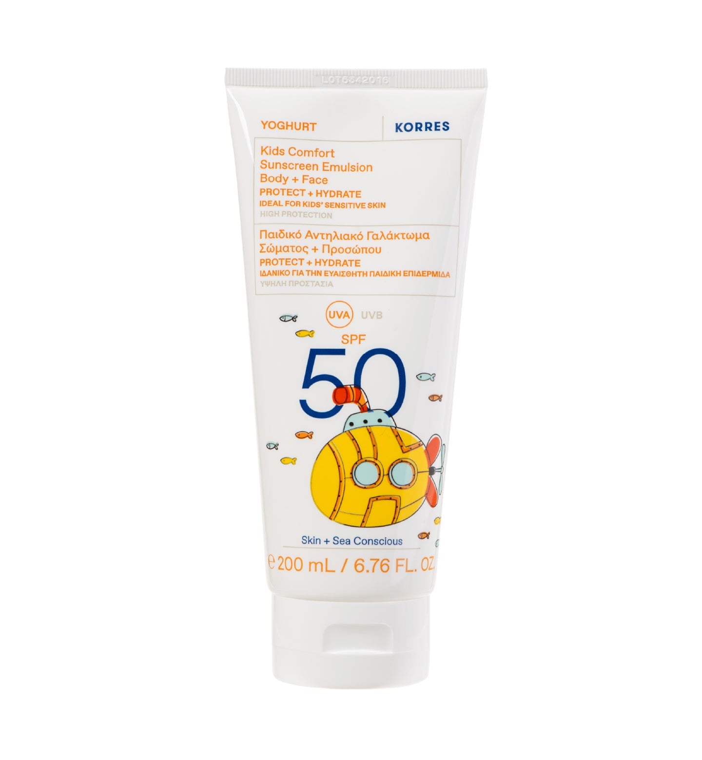 Yoghurt Kids Comfort Sunscreen Emulsion Body + Face SPF 50 200ml