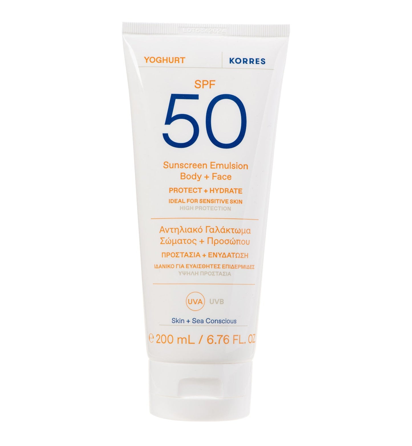 Yoghurt Sunscreen Emulsion Body + Face SPF50 200ml