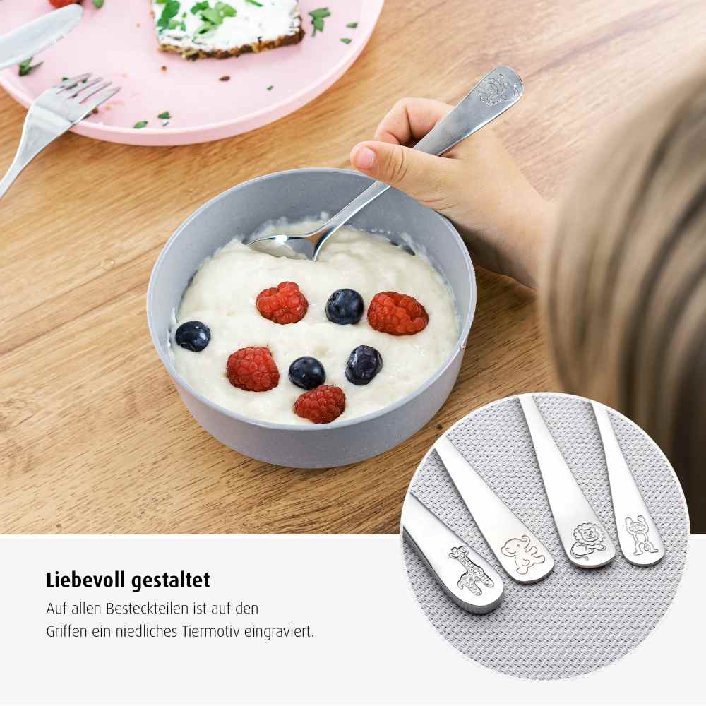 Growing Stainless steel cutlery set, 4 pcs