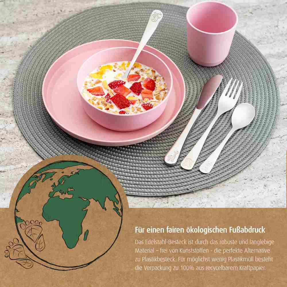 Growing Stainless steel cutlery set, 4 pcs