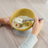 Growing Learning bowl with suction cup, yellow