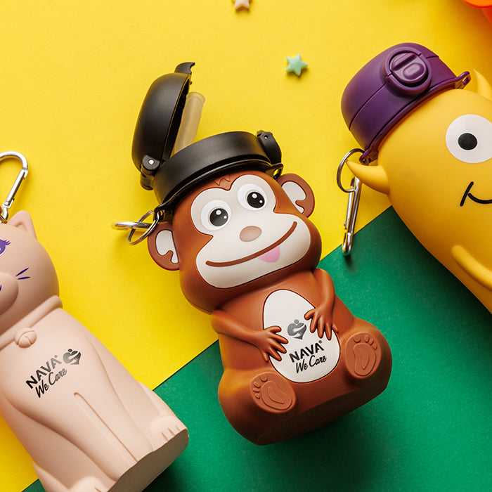 Silicon water bottle "We Care", monkey 450ml
