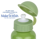 Aluminum water bottle "We Care" green 400ml