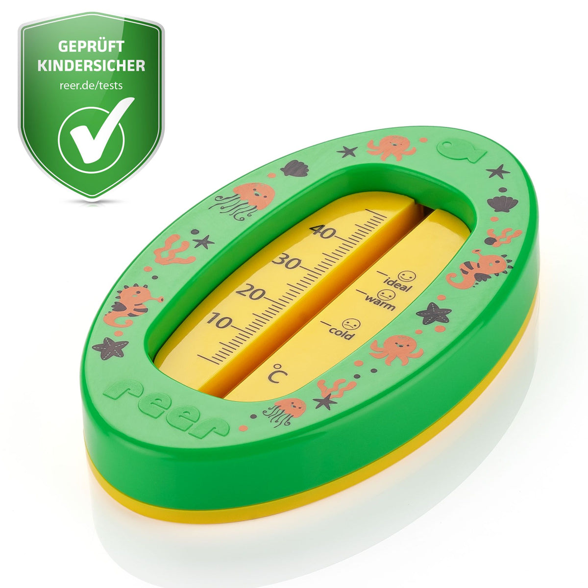 Bath thermometer oval - green