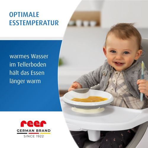Warming plate with suction cup
