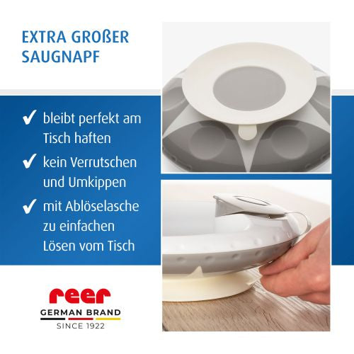 Warming plate with suction cup