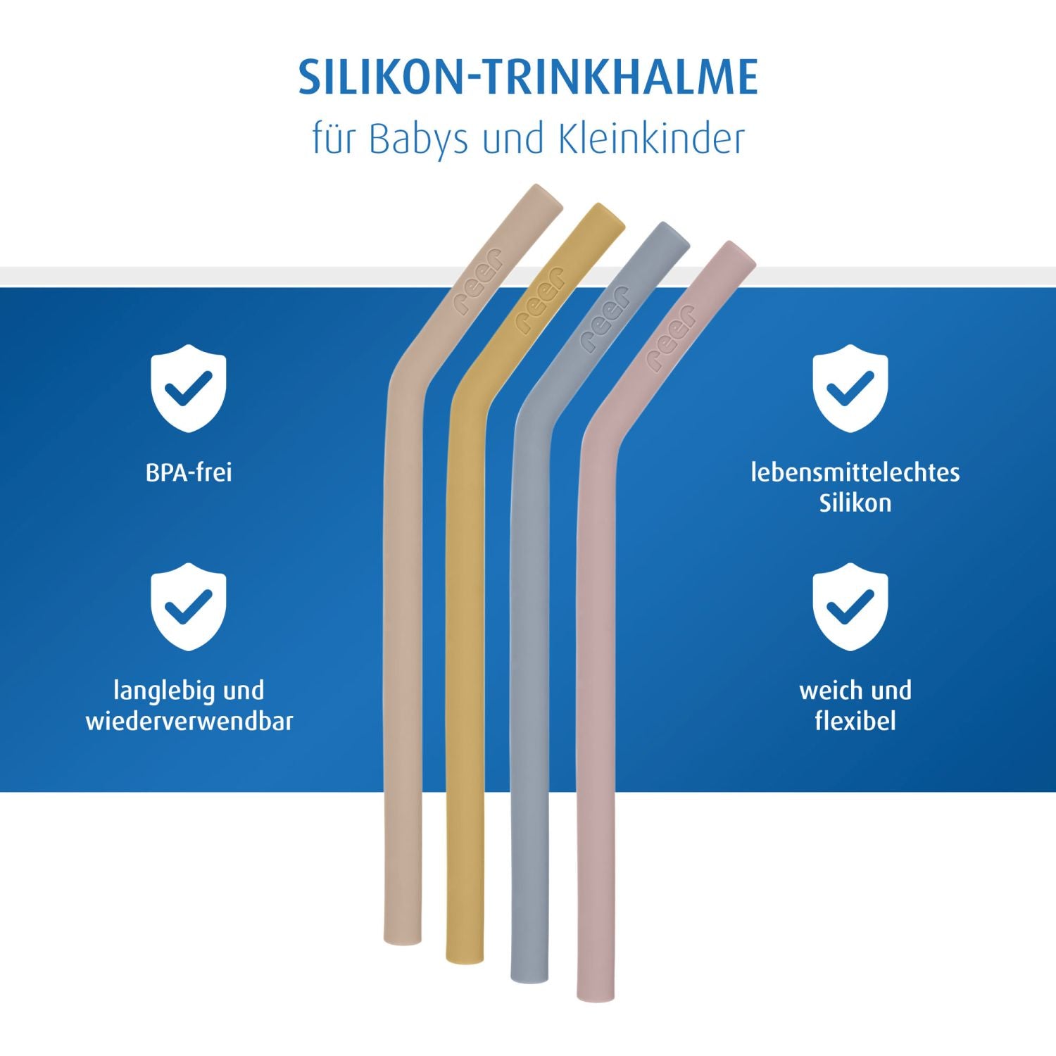 Silicone drinking straws