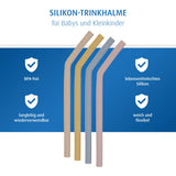 Silicone drinking straws