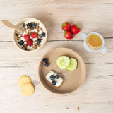 Silicone cutlery set 4-piece, beige