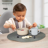 Silicone cutlery set 4-piece, beige