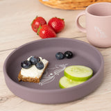 Silicone cutlery set 4-piece, purple