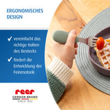 Silicone stainless steel cutlery, 3-piece