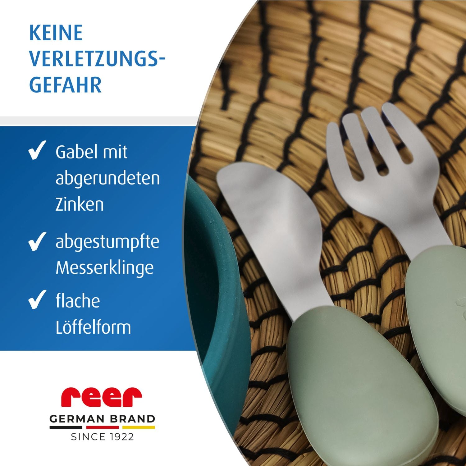 Silicone stainless steel cutlery, 3-piece