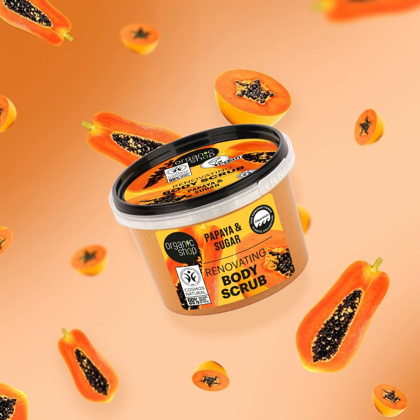 Organic Shop Renovating Body Scrub Papaya and Sugar (250ml)