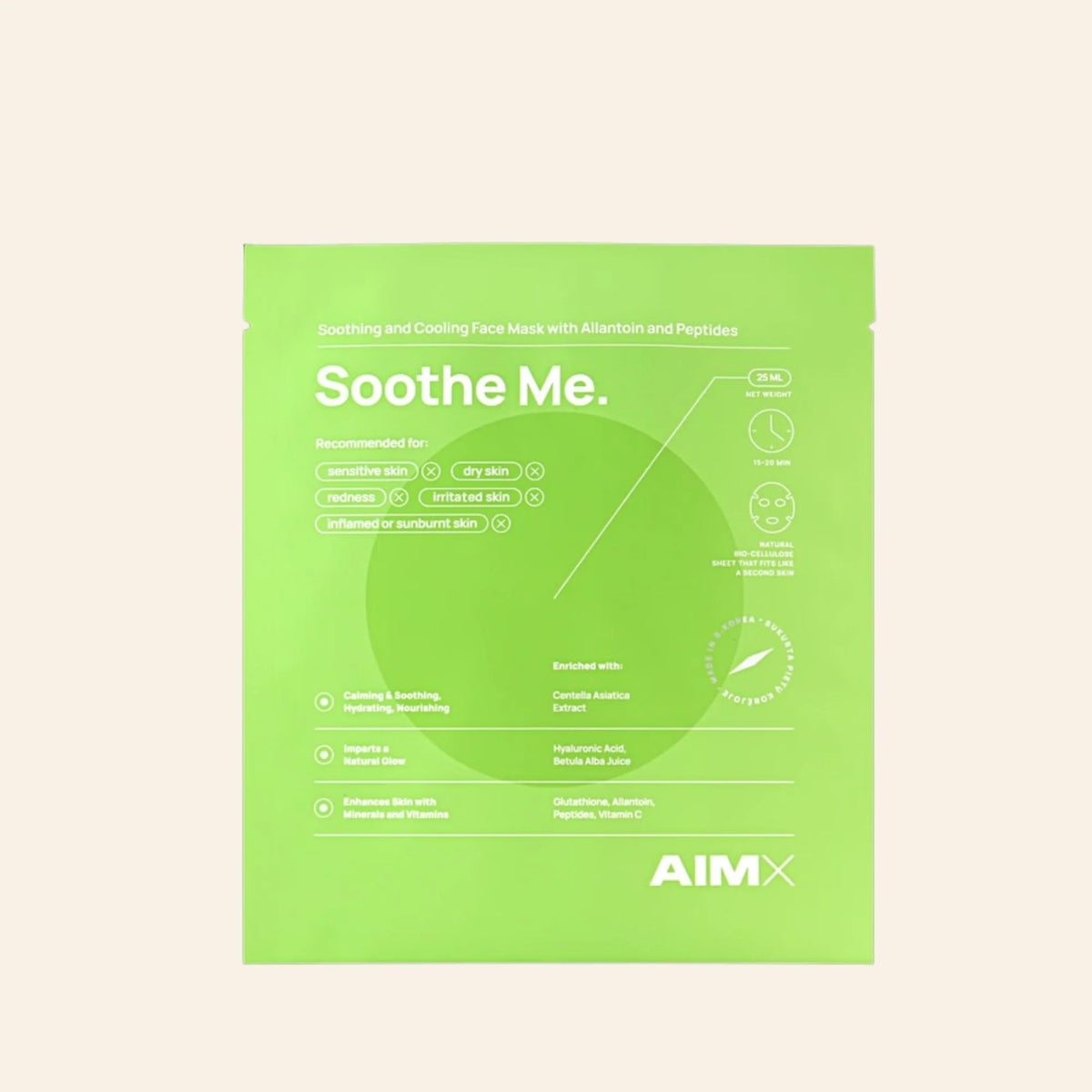 AIMX "Soothe Me" Soothing Sheet Mask With Peptides