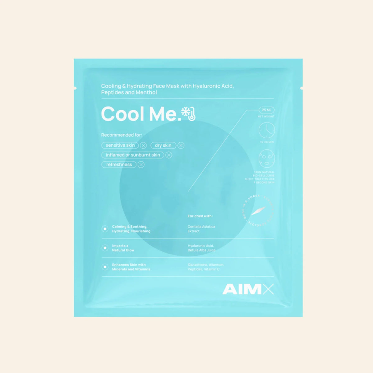 AIMX "Cool Me" Hydrating and Cooling Face Mask With Probiotics