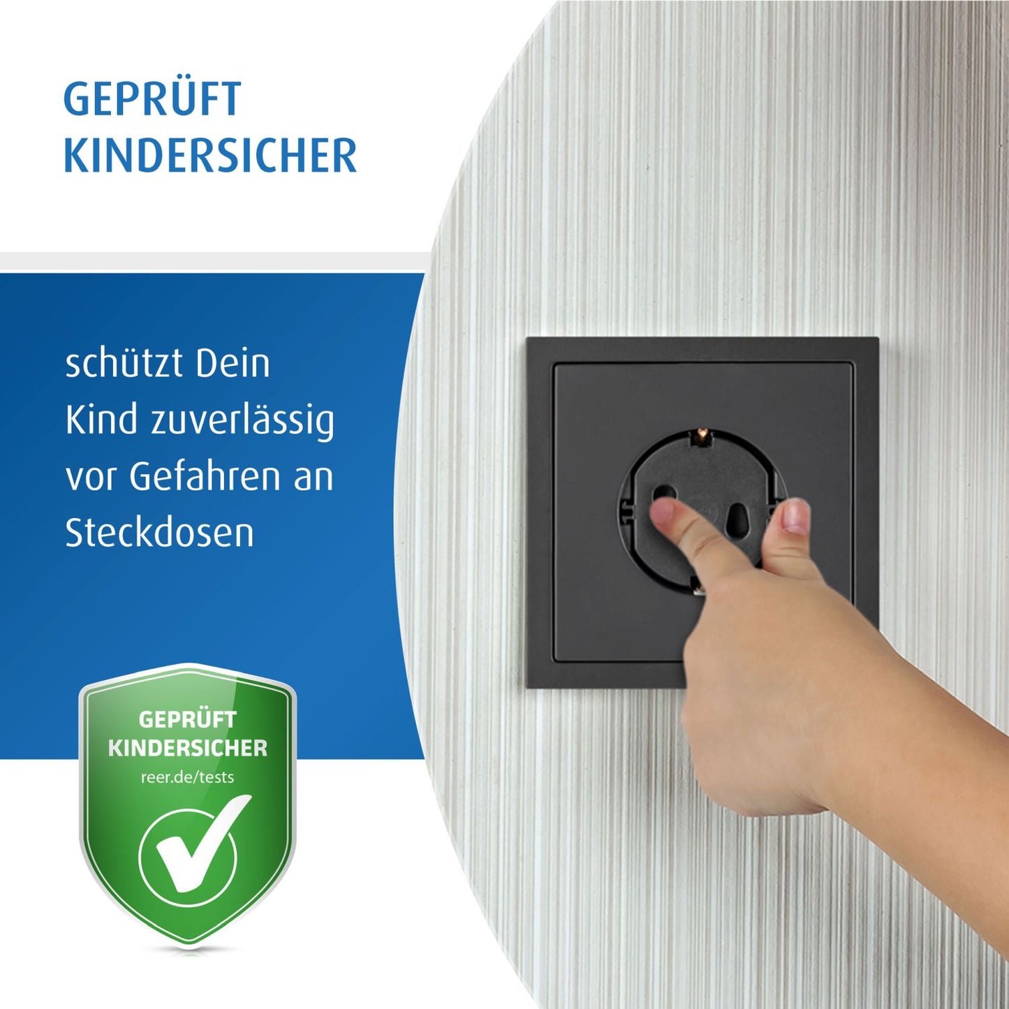 Socket covers, 5 pieces, black