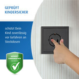 Socket covers, 5 pieces, black