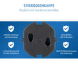 Socket covers, 5 pieces, black
