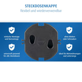 Socket covers, 5 pieces, black