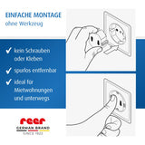 Socket covers, 5 pieces, black