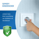 Socket covers, 5 pieces, transparent