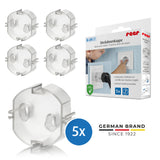 Socket covers, 5 pieces, transparent