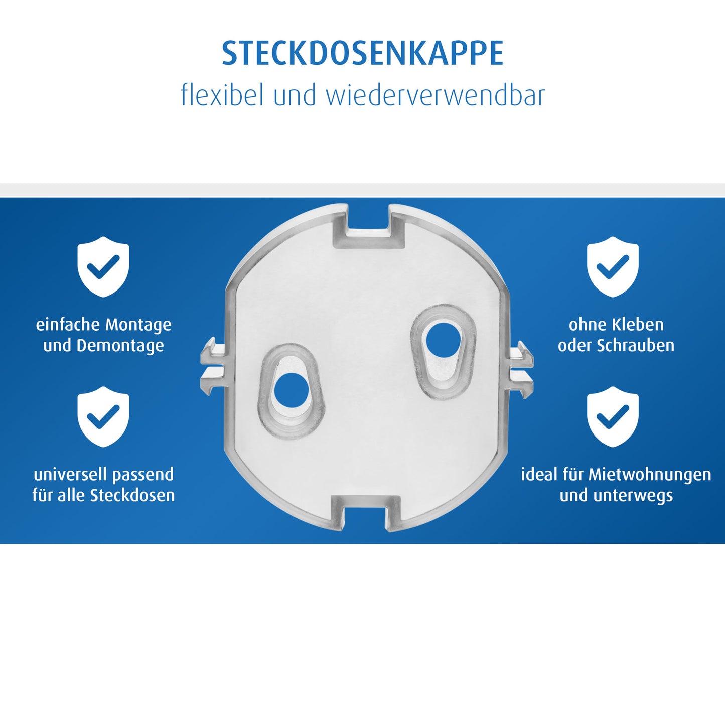 Socket covers, 5 pieces, transparent