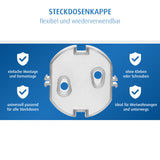 Socket covers, 5 pieces, transparent