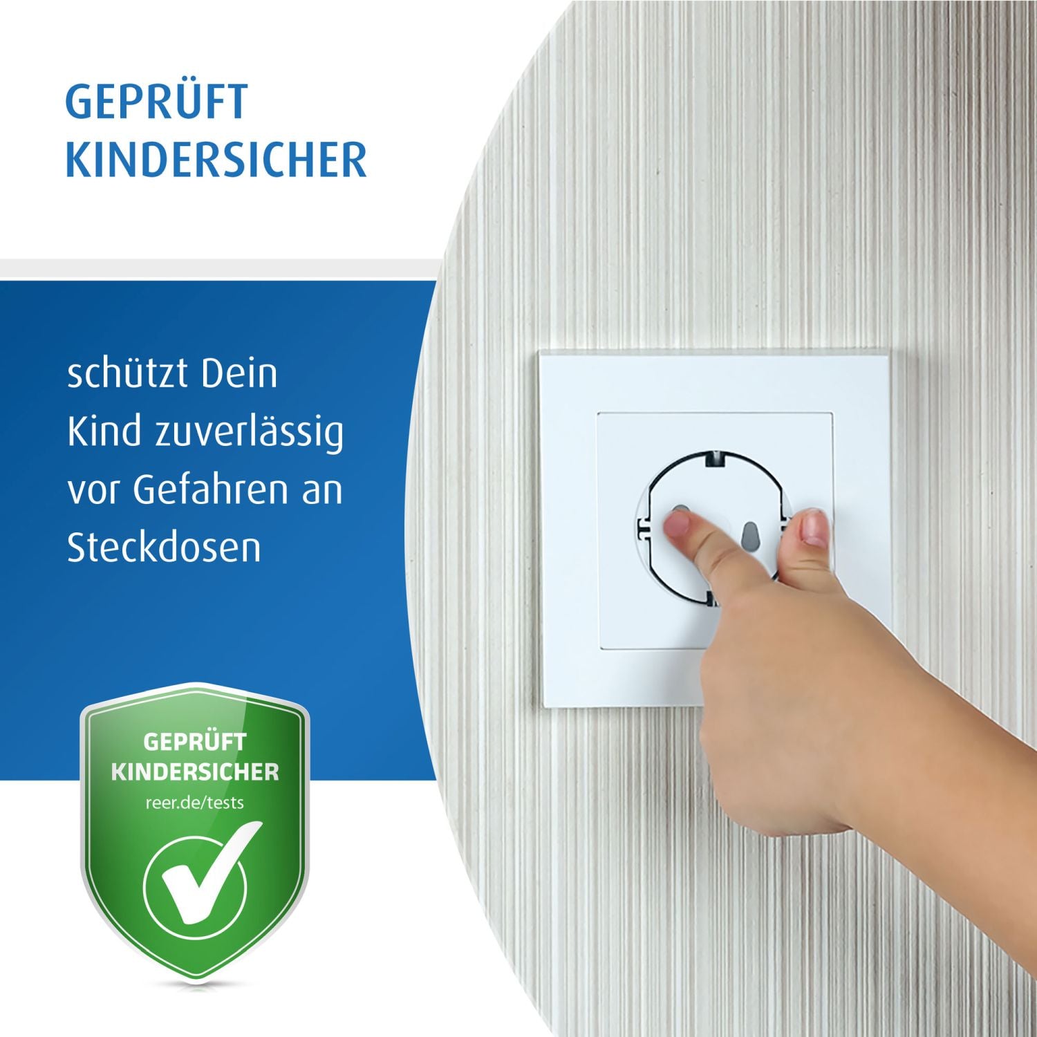 Socket covers, 5 pieces, white