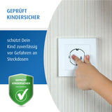 Socket covers, 5 pieces, white