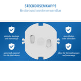 Socket covers, 5 pieces, white