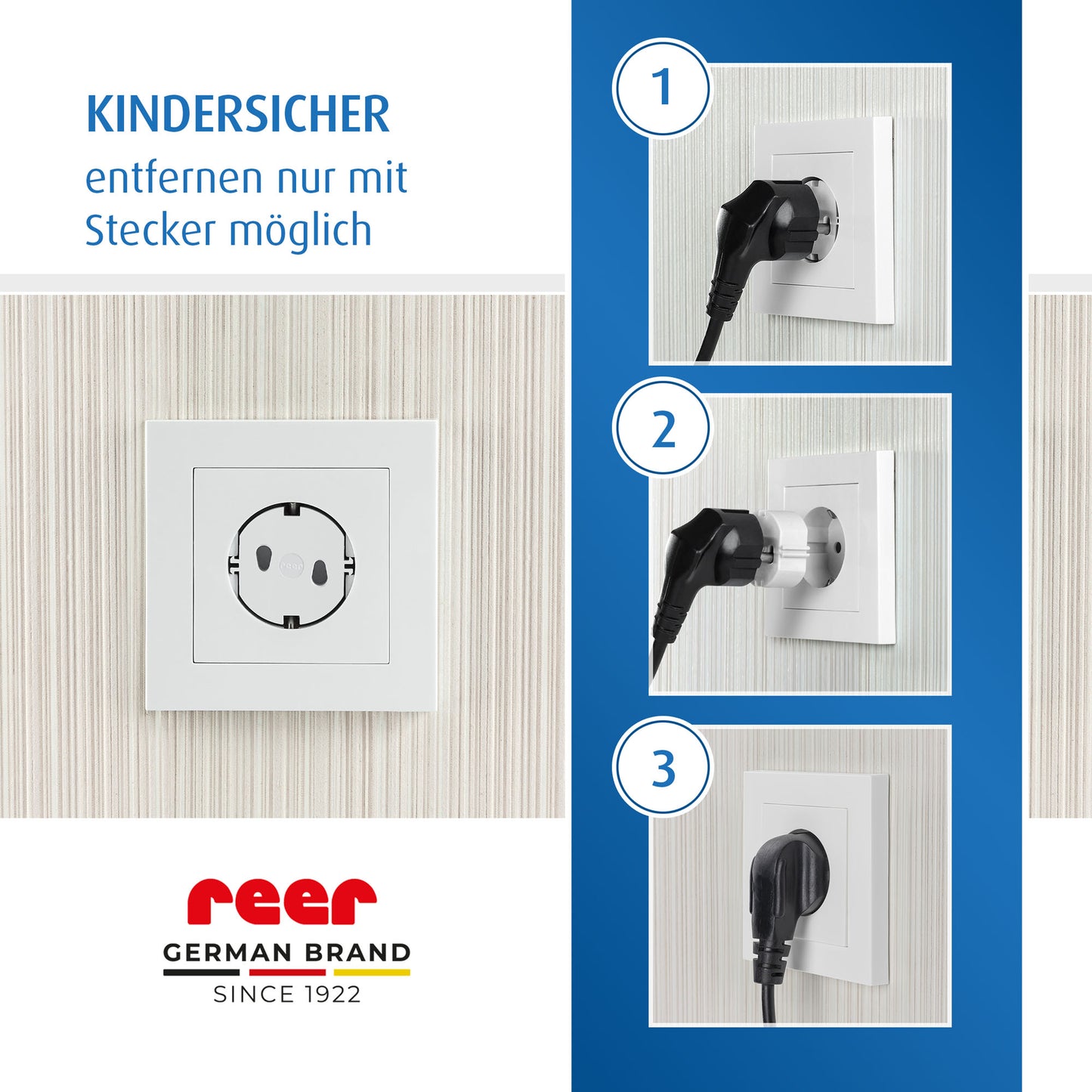 Socket covers, 5 pieces, white