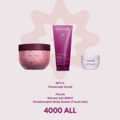 Caudalie Set Vinosculpt Scrub + (Shower Gel + Vinotherapist Body Butter) FALAS