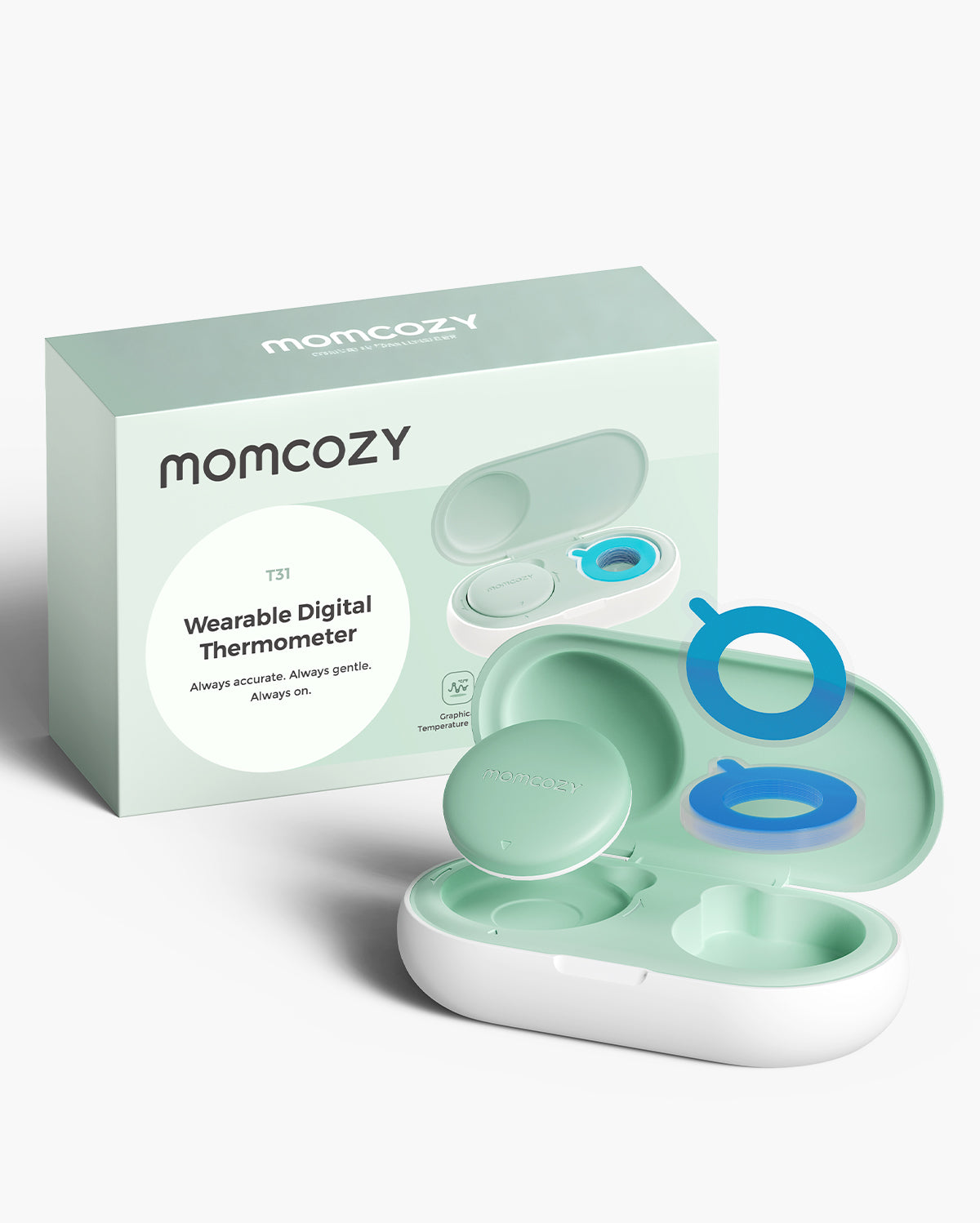 Momcozy Smart Baby Thermometer – Medical-Grade Accuracy & Real-Time App Monitoring