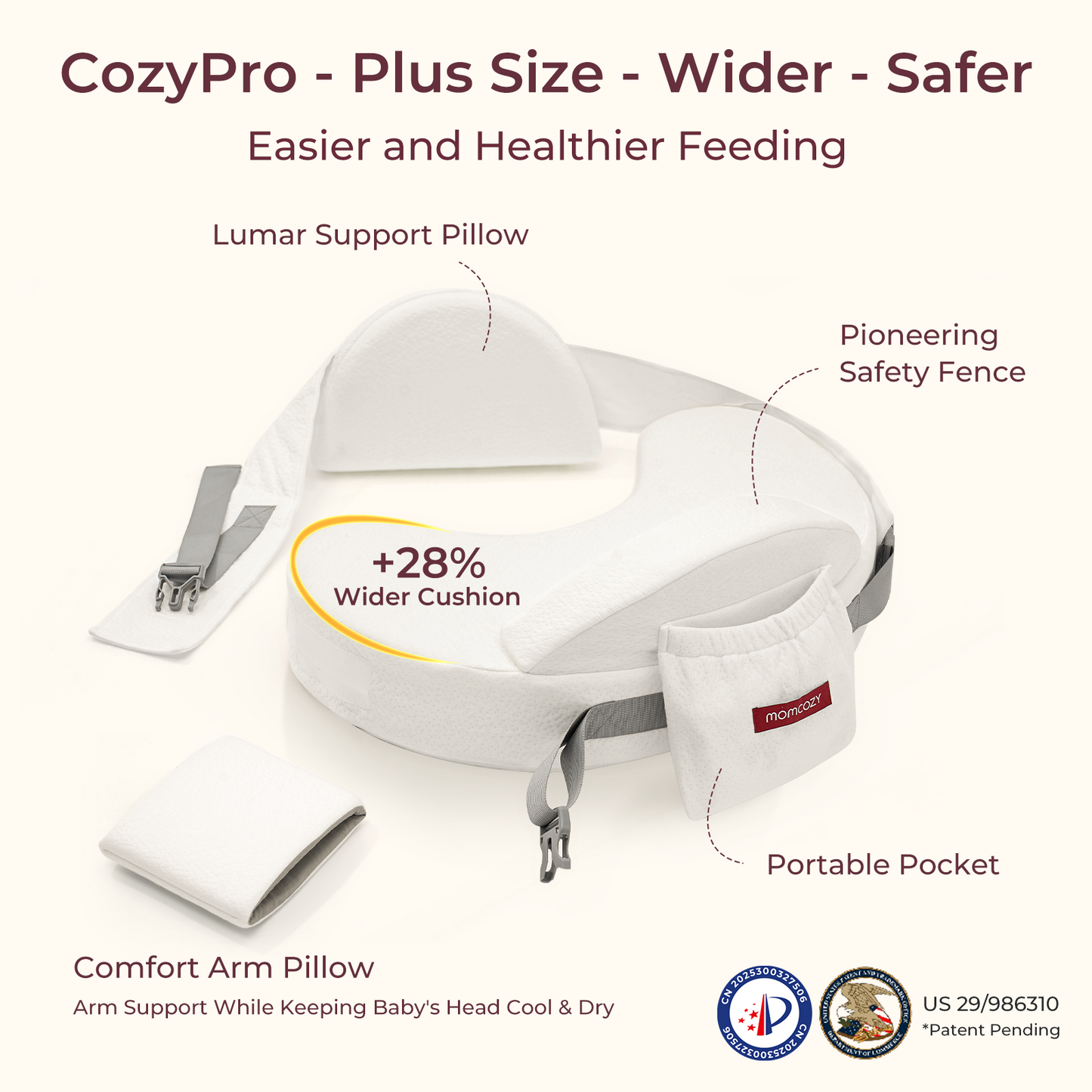 Momcozy Memory Foam Nursing Pillow