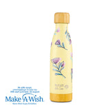 Stainless steel vacuum travel bottle bamboo "We care", Cream Floral 500ml