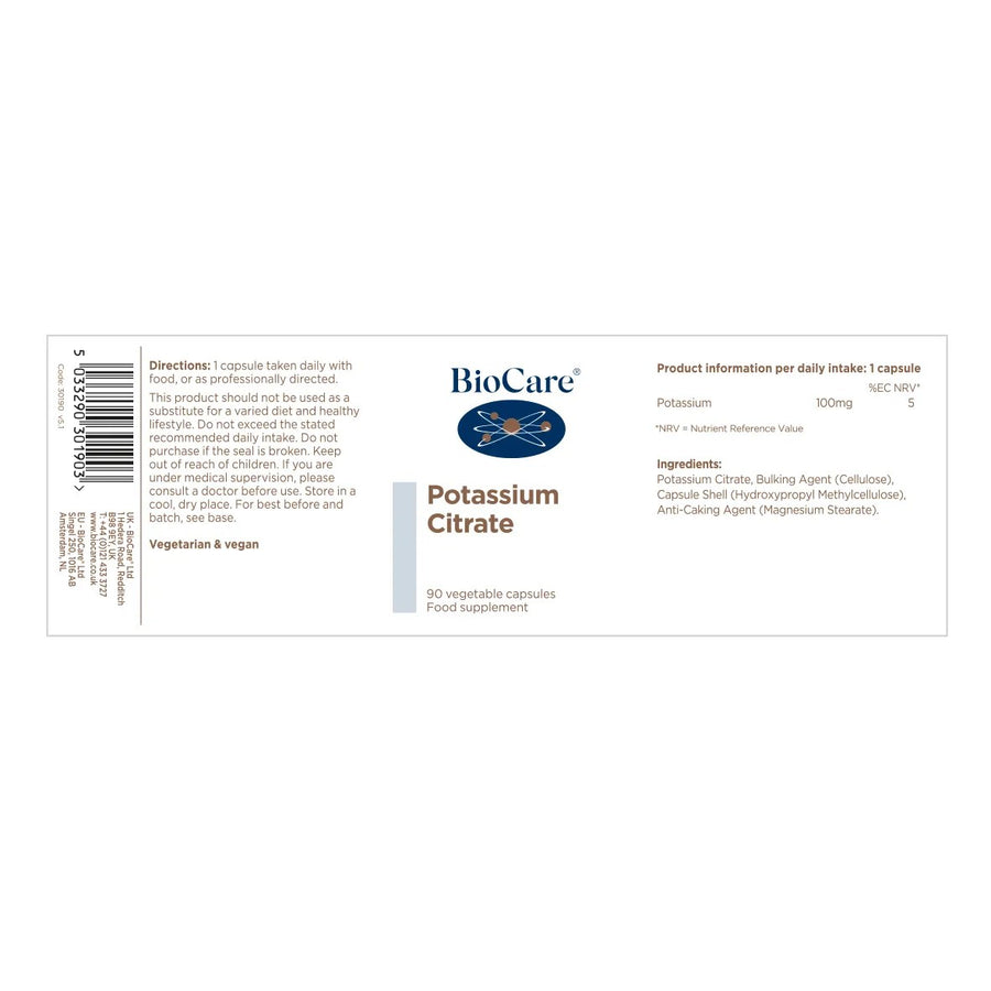 BioCare POTASSIUM CITRATE (Citrat Kaliumi)