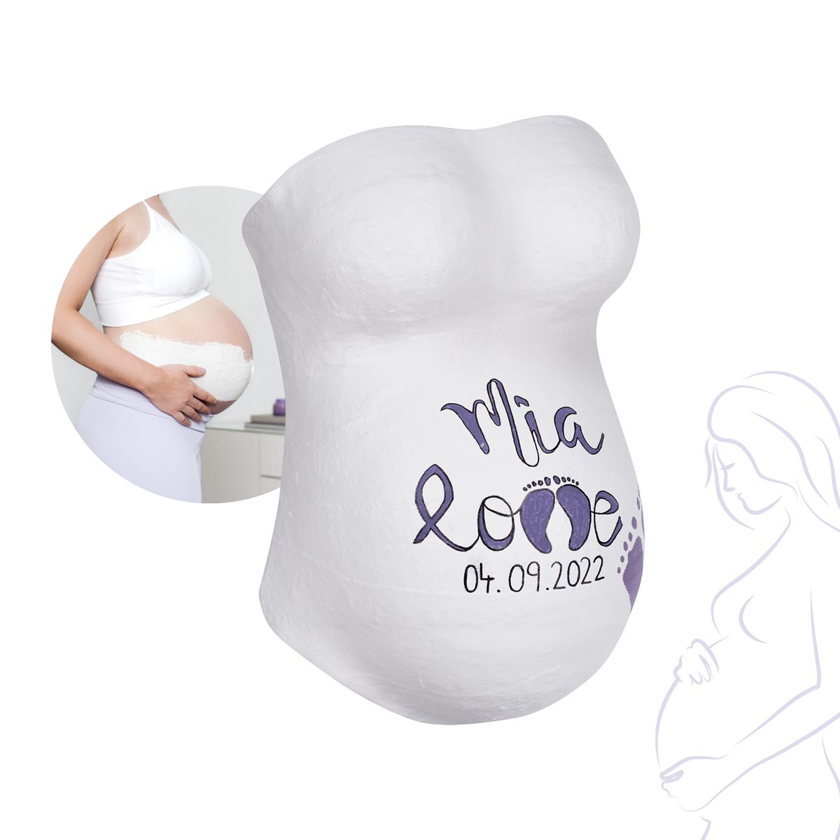 reer mama Baby bump plaster cast set