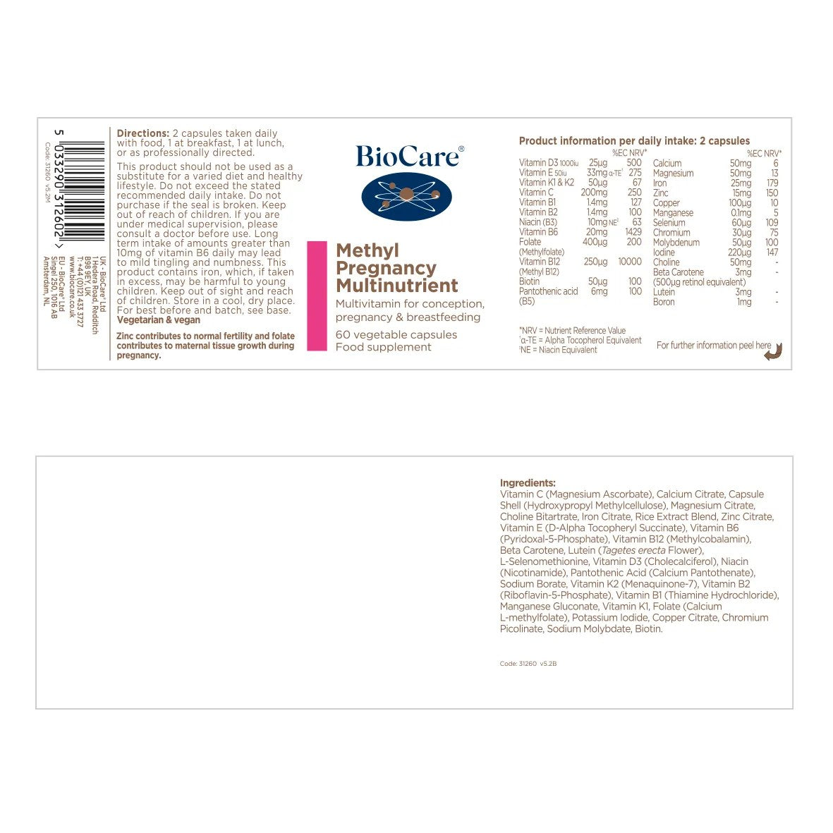 Methyl Pregnancy Multinutrient
