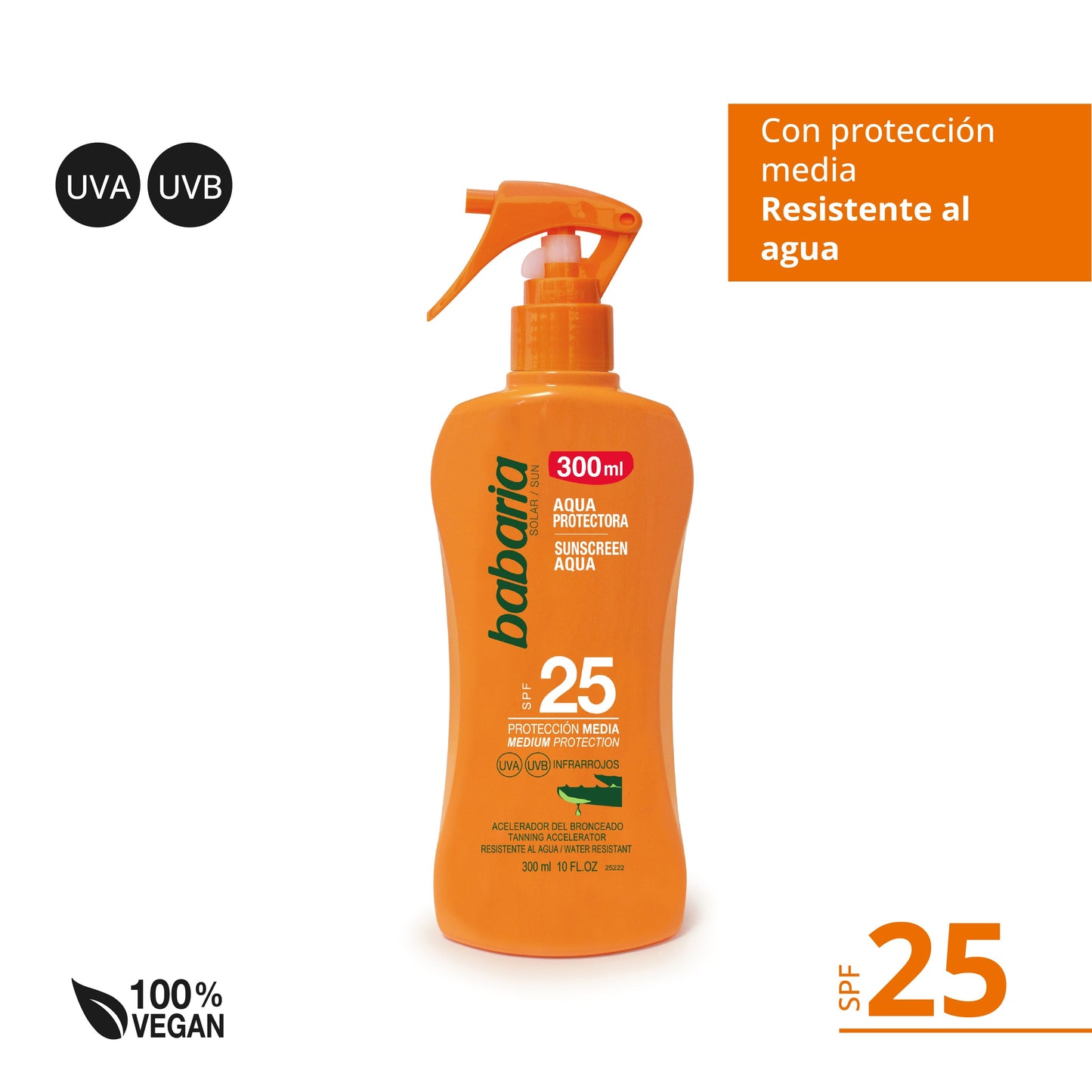 Aqua Solar Aloe SPF25 Spray X 300 ML