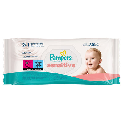 Pampers Sensitive 2in1 Baby Wipes *80pcs