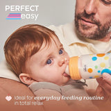 Chicco Perfect Easy Slow Flowing Feeding Bottle, with Soft Silicone Physio Teat and Soft Sense finish, Anti-Anticolic, Reduces Burping and Irritability, 150ml Plastic Bottle, 0+ M