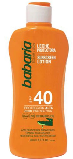 Лосьйон для засмаги Babaria Sunscreen Lotion With Aloe Vera SPF40 200 мл (8410412000482)