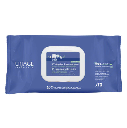 Uriage - Bebe First Cleansing Water Wipes *70 Cope - Halsa